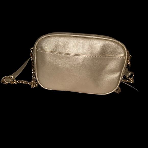 Badgley Mischka Vegan Leather NWT Gold Crossbody Camera Bag - Picture 11 of 15